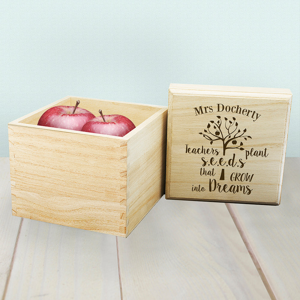 Personalised Teachers Plant Seeds Box