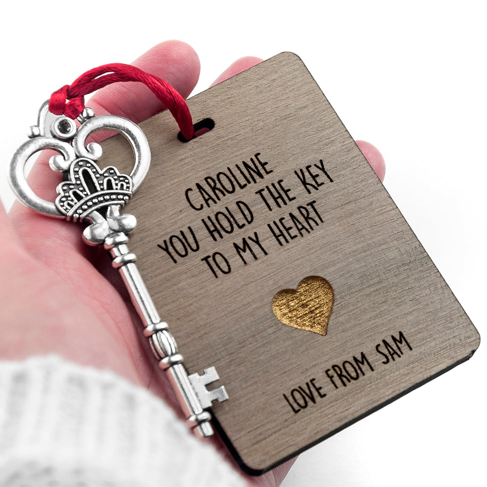 Personalised Key To My Heart Keepsake