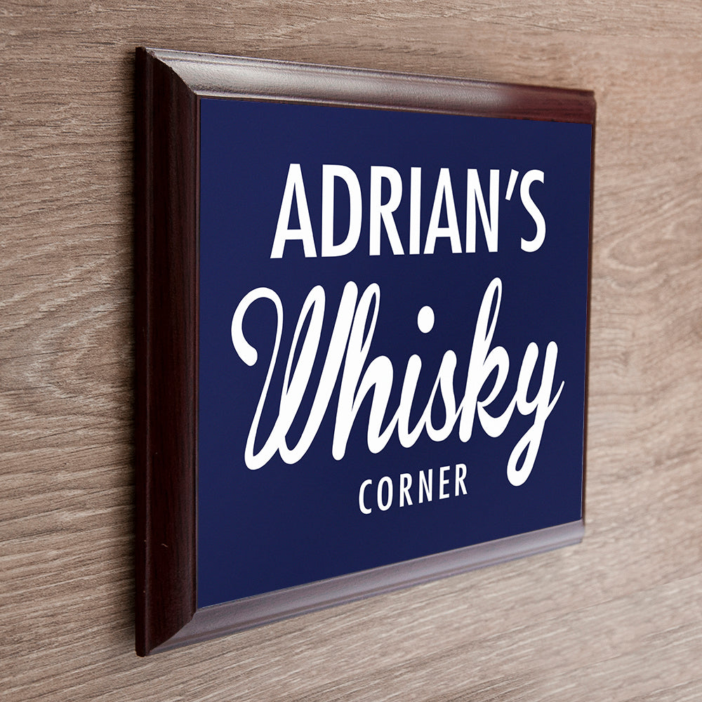 Personalised Whisky Corner Plaque