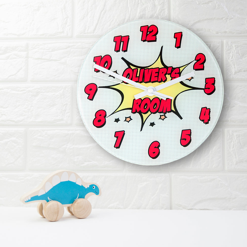 Pow! Personalised Comic Book Clock