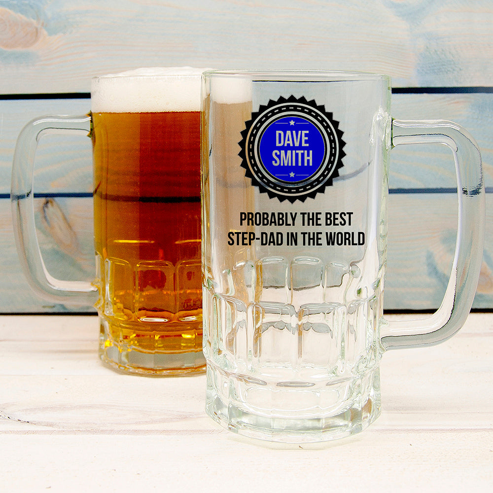 Personalised Best Step Dad In The World Tankard