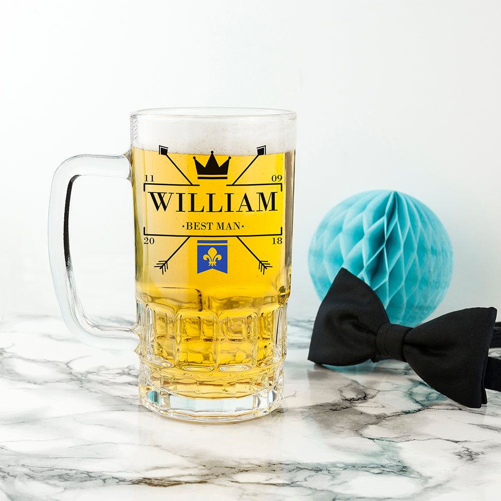 Personalised Royal Emblem Wedding Tankard