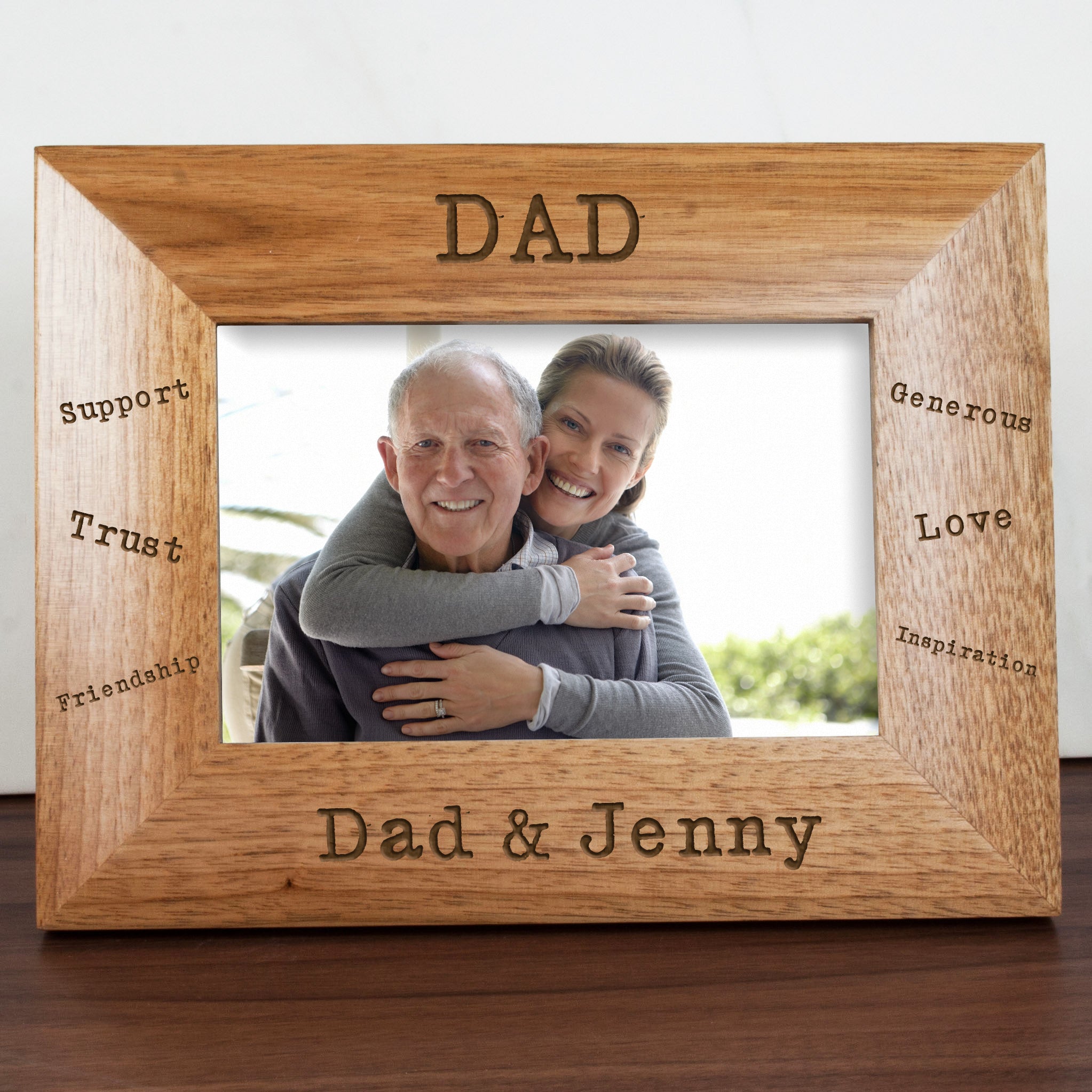 Personalised Dad's Wooden Photo Frame