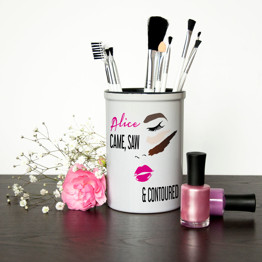 She Came, She Saw, She Contoured Personalised Make Up Brush Holder