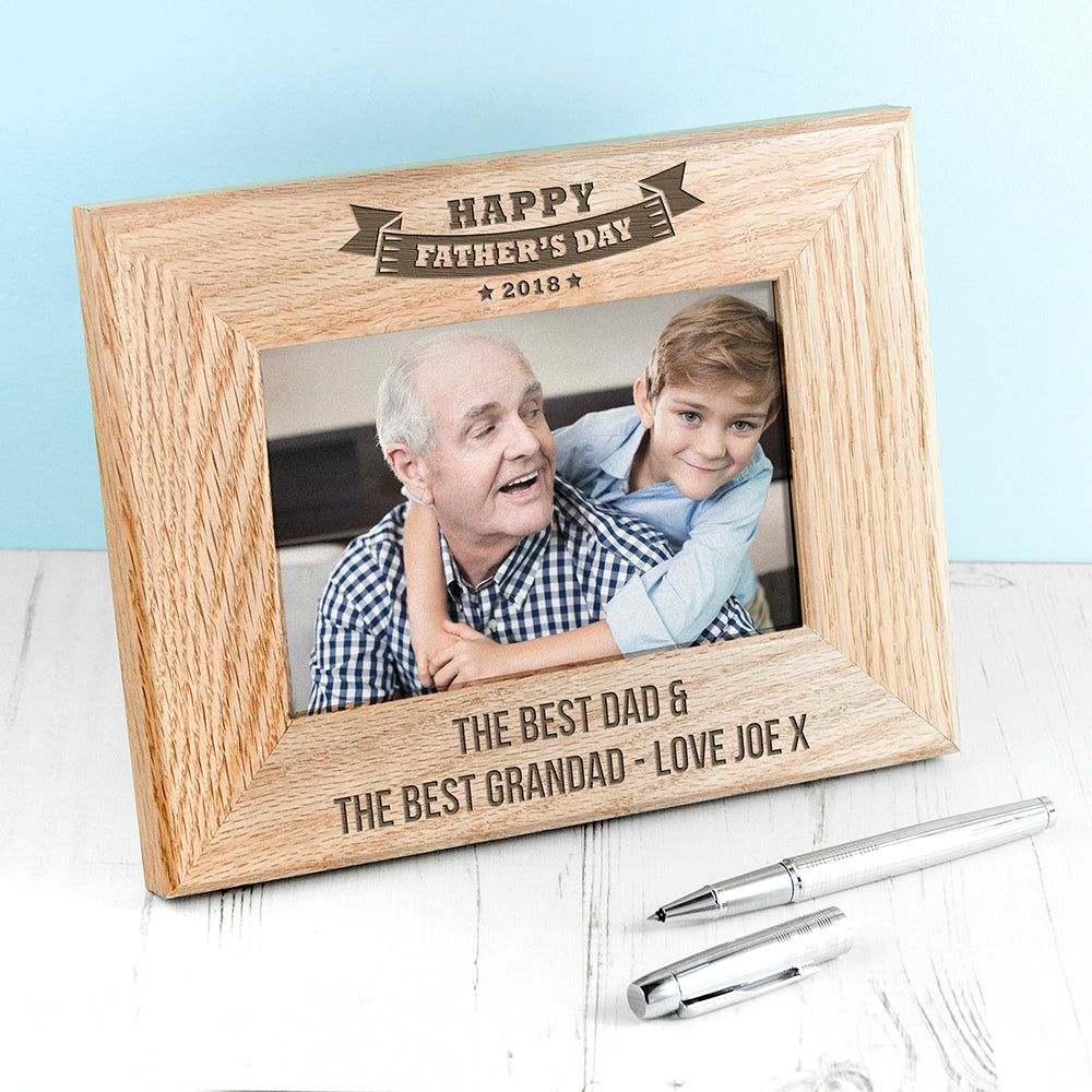Personalised Dad's Frame of Honour Oak Frame