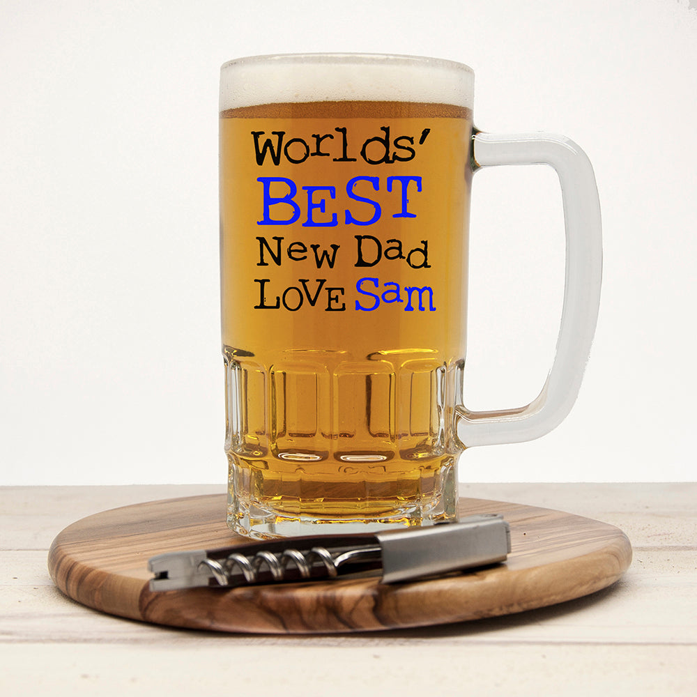 Personalised World's Best New Dad Tankard